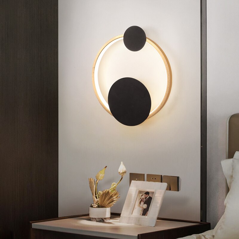 Modern rounded LED wall light scone