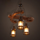 Vintage chandelier with Alaska wooden anchor base