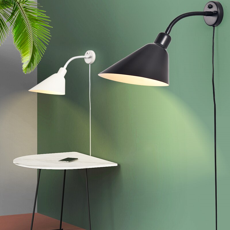 Modern wall light with conical shade Rotob