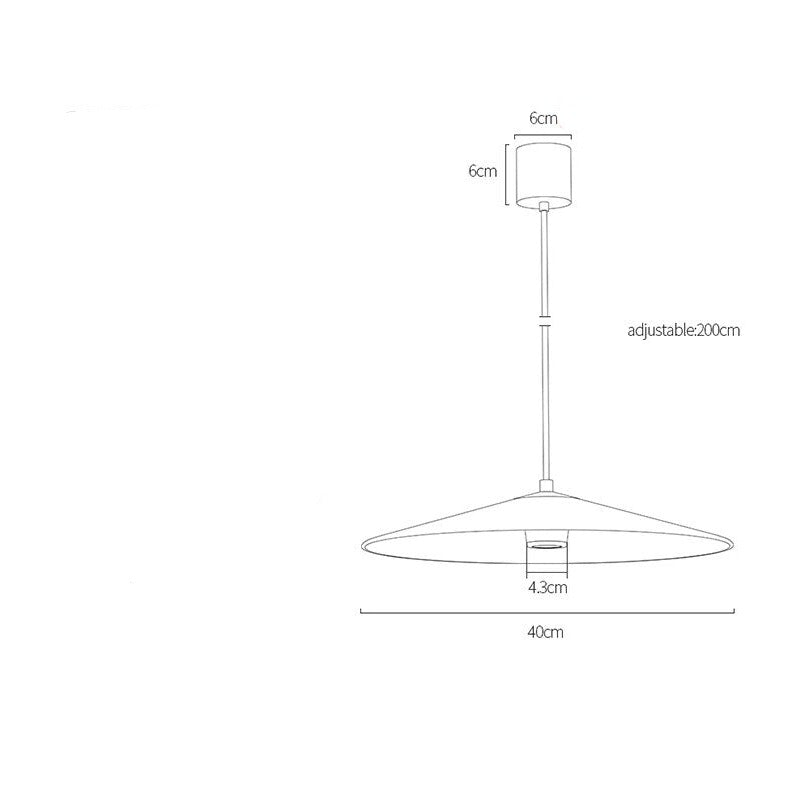 Vermont flat cone LED pendant light - vue 8 sur 8