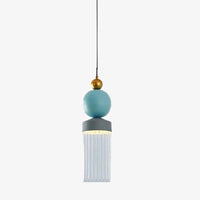 Creative colourful tassel pendant light