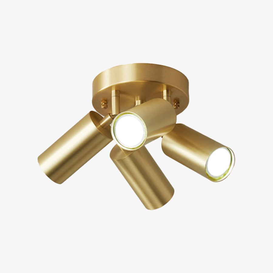 Modern ceiling light with multiple adjustable gold spots Finn