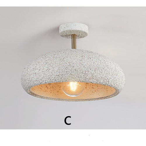Modern ceiling light with stone-effect shade kery - vue 11 sur 11