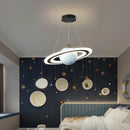 Children's pendant light shaped like planet Jupiter