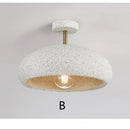 Modern ceiling light with stone-effect shade kery