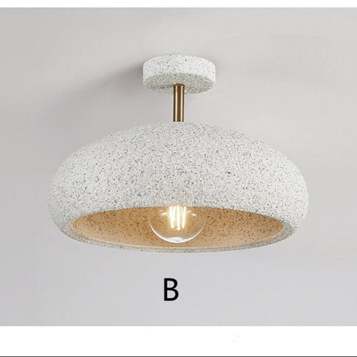 Modern ceiling light with stone-effect shade kery - vue 10 sur 11