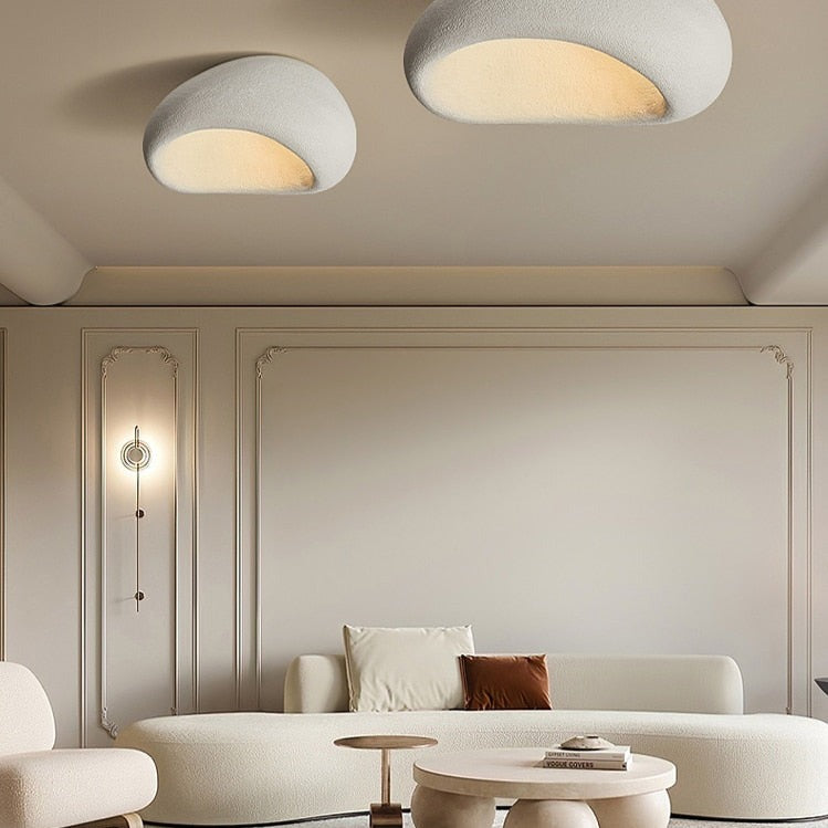 Curved Japanese style designer ceiling light akane - vue 5 sur 10