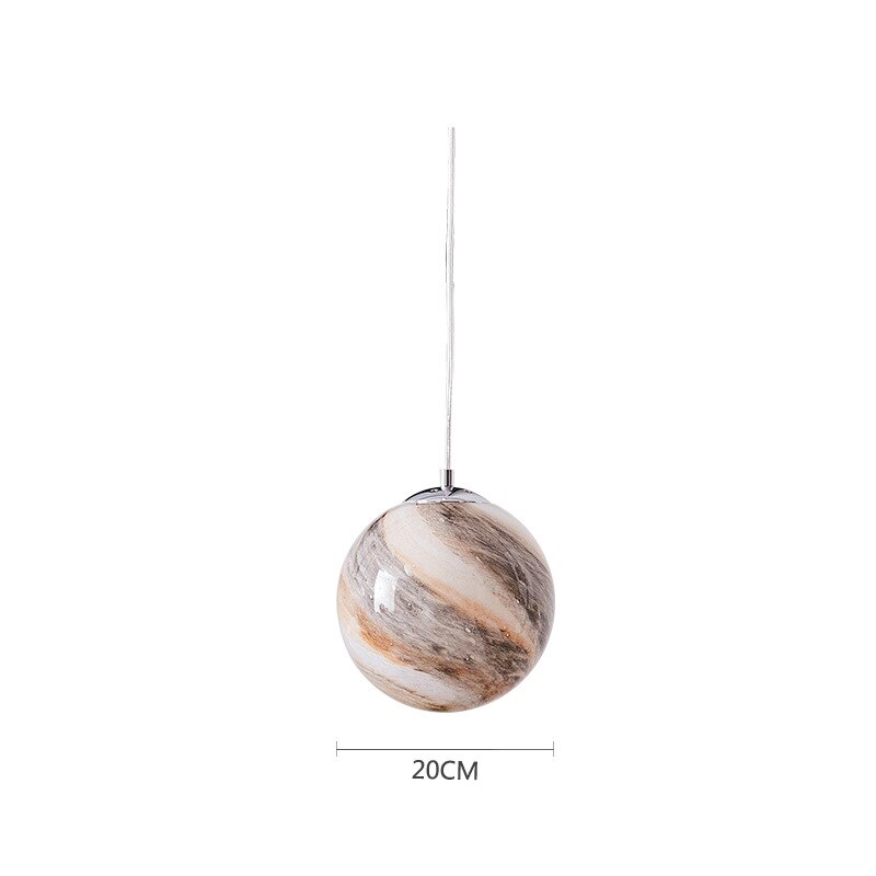 Children's pendant light shaped like planet Jupiter - vue 6 sur 8