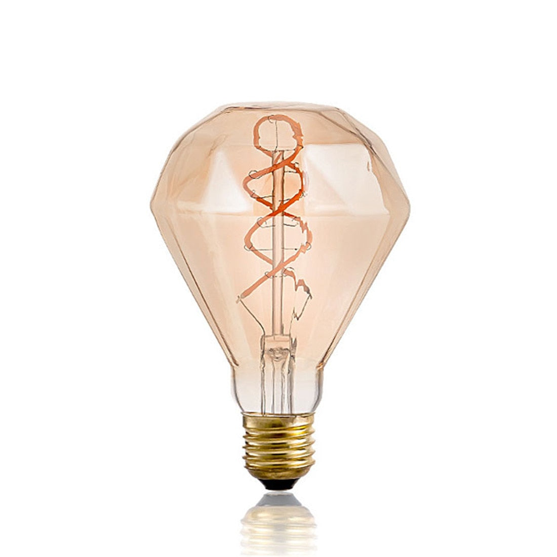 Vintage 4W Edison LED Spiral Filament Incandescent Diamond Bulb - vue 3 sur 4