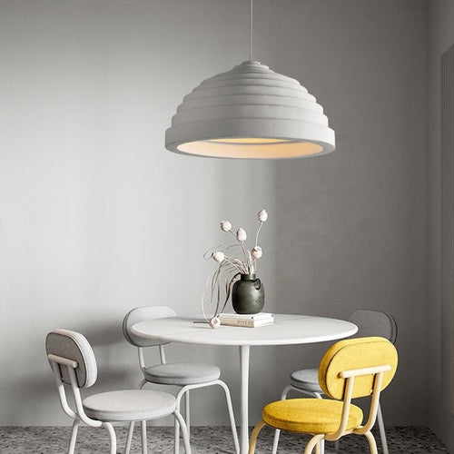 Modern pendant light with rounded shade jorja - vue 3 sur 7