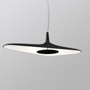 Minimalist designer pendant light with asymmetric Poe shape