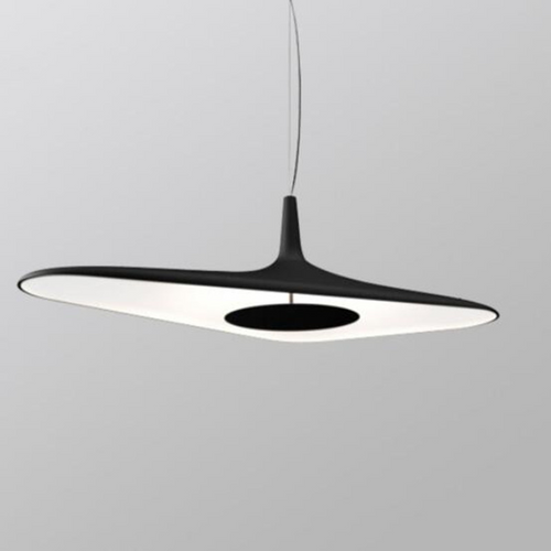 Minimalist designer pendant light with asymmetric Poe shape - vue 10 sur 13