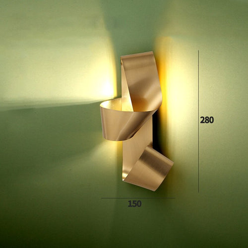 Modern gold knot-shaped wall light Ilba - vue 10 sur 9