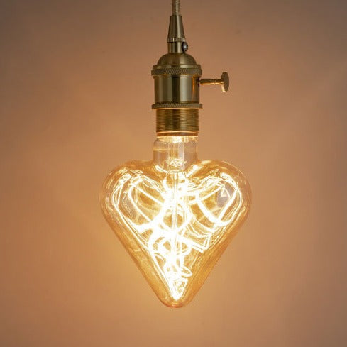 Vintage 4W LED Edison spiral filament incandescent heart bulb - vue 2 sur 3