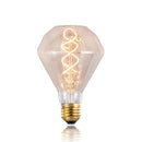 Vintage 4W Edison LED Spiral Filament Incandescent Diamond Bulb