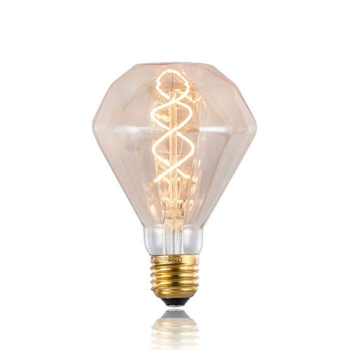 Vintage 4W Edison LED Spiral Filament Incandescent Diamond Bulb