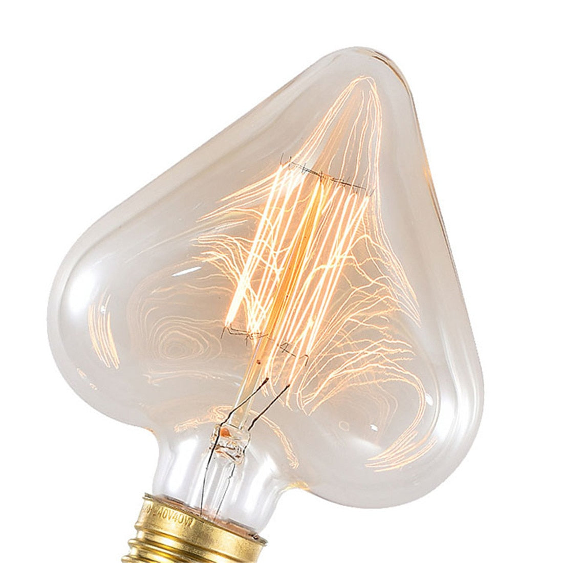 40W Edison vintage filament incandescent heart bulb