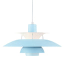 Modern LED pendant light with multiple Coen metal shades