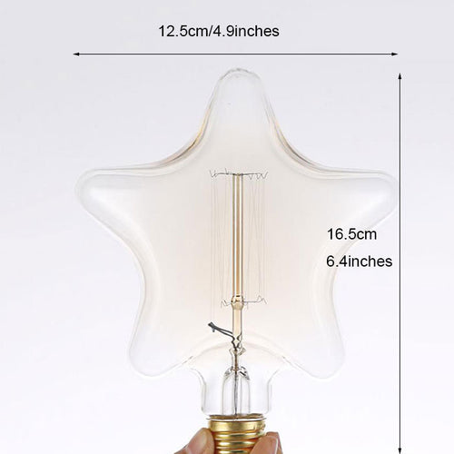 40W Edison vintage filament incandescent star bulb - vue 4 sur 3