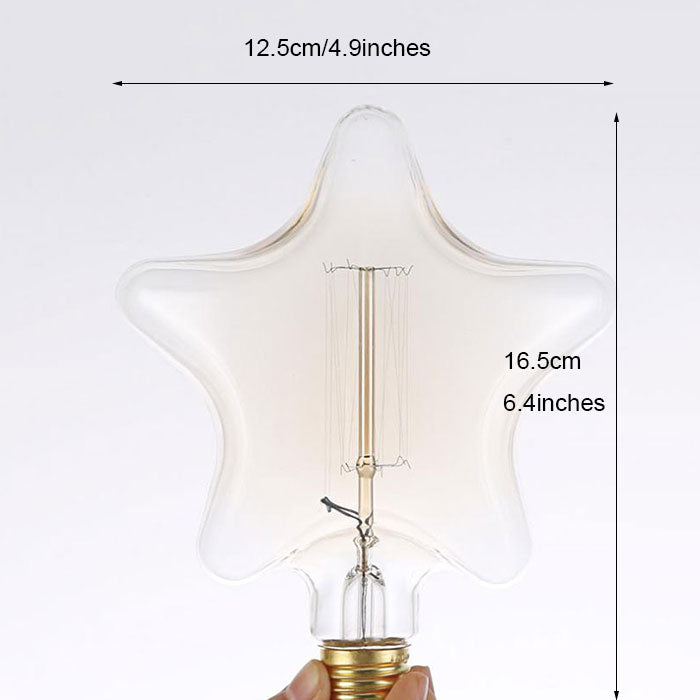 40W Edison vintage filament incandescent star bulb - vue 3 sur 3