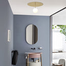 Modern LED ceiling light with circular base and Auggie luminous pearl