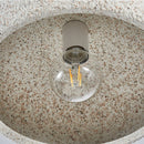 Modern ceiling light with stone-effect shade kery