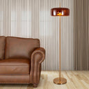Curved smoked glass design floor lamp chandelier