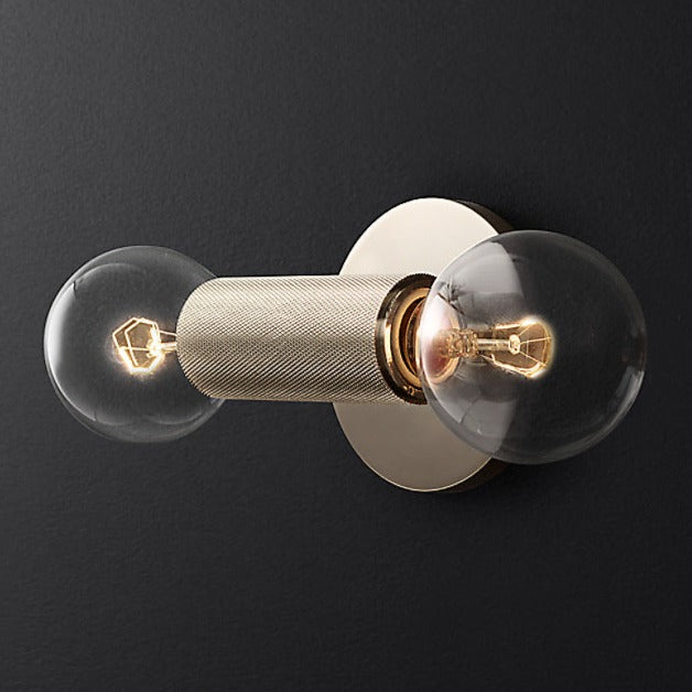 Designer metal wall light with double head deacon - vue 7 sur 7
