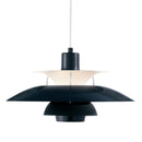 Modern LED pendant light with multiple Coen metal shades