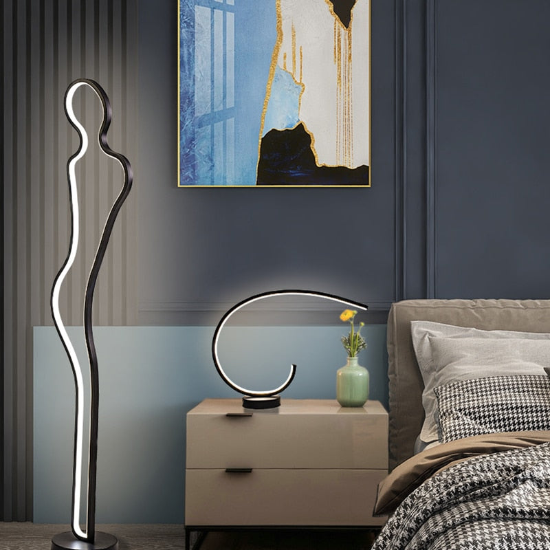 Linus human figure LED floor lamp - vue 3 sur 6