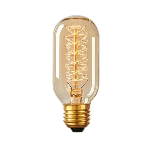 Vintage 40W Edison Spiral Filament Incandescent Tube Large Bulb