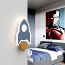 Children's LED wall light with spaceship Bowie