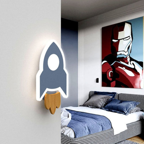 Children's LED wall light with spaceship Bowie - vue 3 sur 7