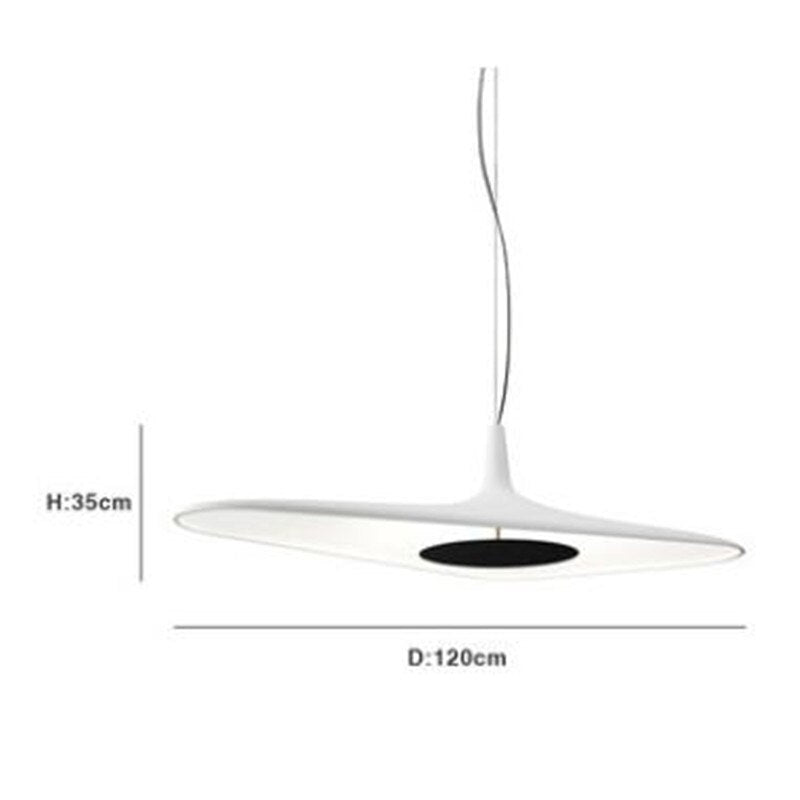 Minimalist designer pendant light with asymmetric Poe shape - vue 4 sur 13