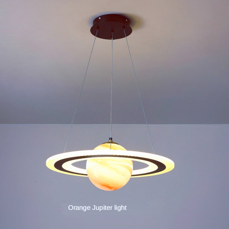 Children's pendant light shaped like planet Jupiter - vue 5 sur 8