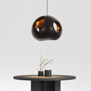 Aldo round black designer pendant light