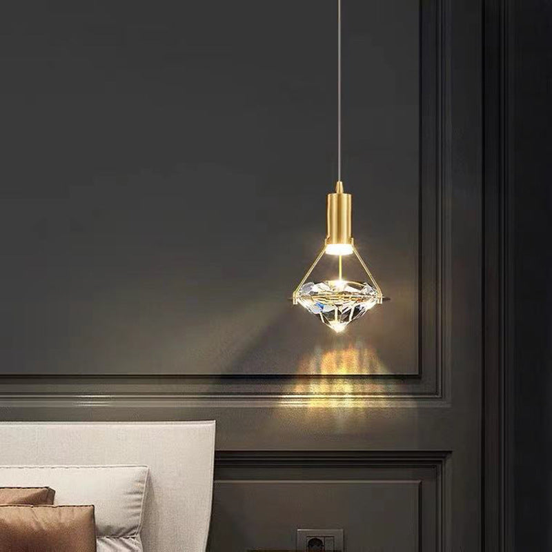 Savia diamond-shaped luxury LED pendant light - vue 2 sur 9