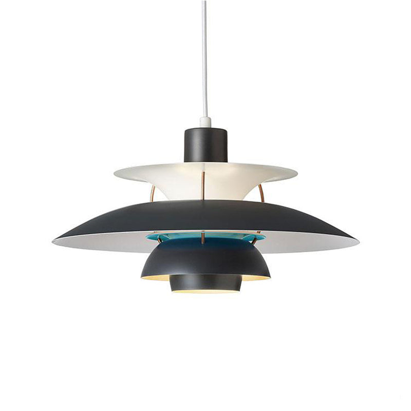 Modern LED pendant light with multiple Coen metal shades - vue 26 sur 28