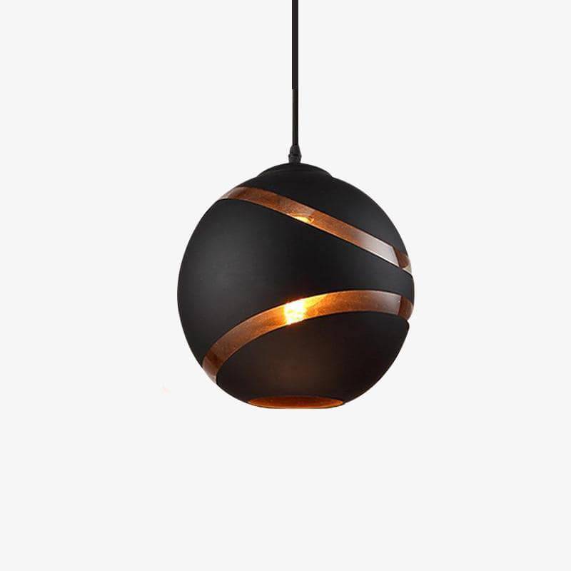 Designer LED pendant light with glass stone globe Lofty