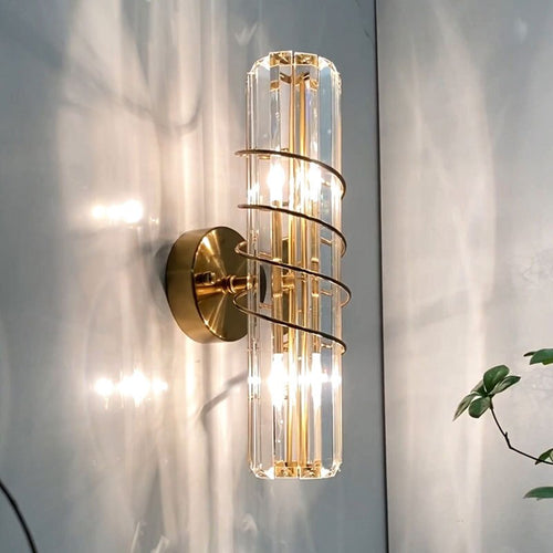 Gold crystal designer wall light luxury - vue 4 sur 6