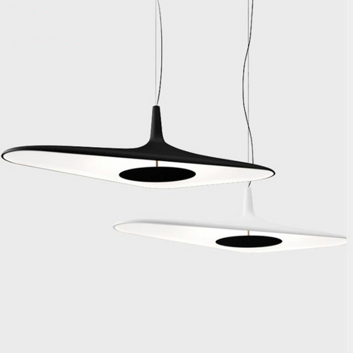 Minimalist designer pendant light with asymmetric Poe shape - vue 9 sur 13