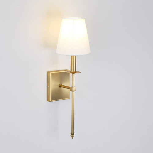 Retro wall light with white lampshade Apaja - vue 8 sur 8