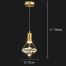 Savia diamond-shaped luxury LED pendant light