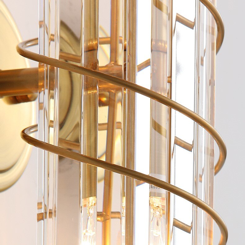 Gold crystal designer wall light luxury - vue 5 sur 6