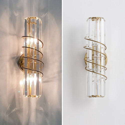 Gold crystal designer wall light luxury - vue 3 sur 6