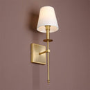 Retro wall light with white lampshade Apaja