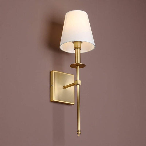 Retro wall light with white lampshade Apaja - vue 3 sur 8
