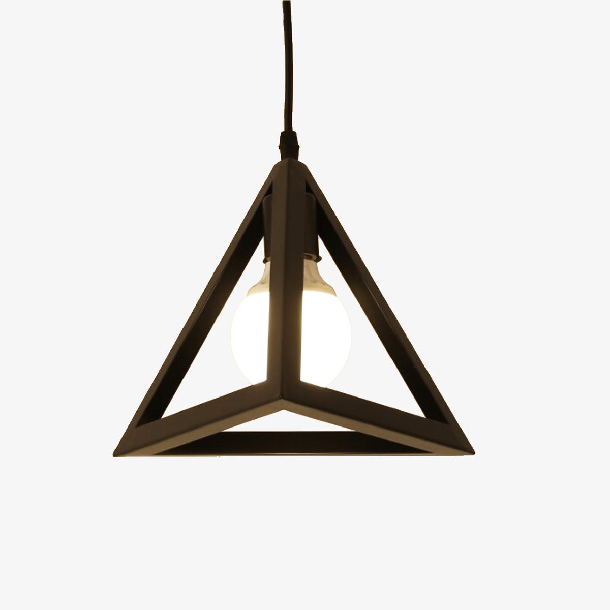 Triangle design pendant light in assorted colours