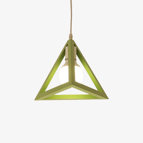 Triangle design pendant light in assorted colours - vue 7 sur 10