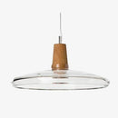Glass LED pendant light in assorted shapes